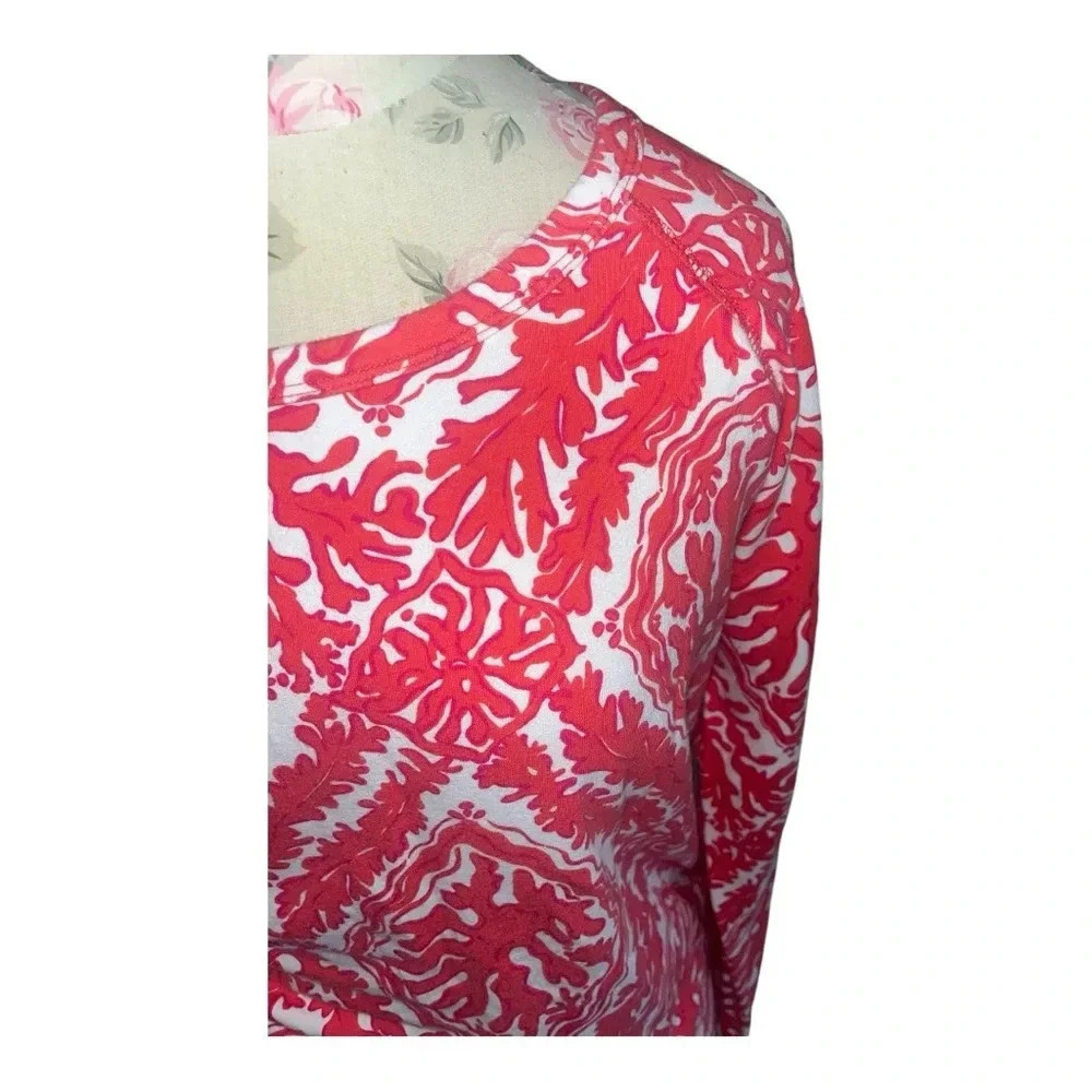 Lilly Pulitzer Long Sleeve Cotton/Spandex Top Pink Print Size S - Picture 6 of 11